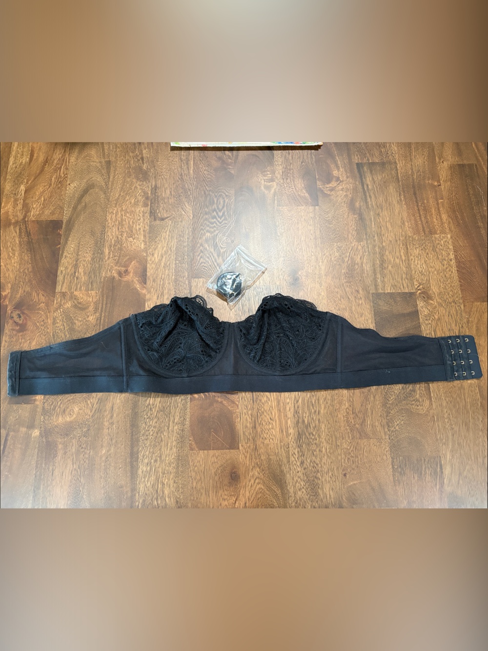 Lively Black Mesh Underwire Bra with adjustable straps and can be worn strapless